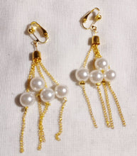 Load image into Gallery viewer, Small Handmade Faux Pearl  Clip On Earrings
