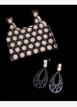 Load image into Gallery viewer, Vintage style Crochet crop top with matching earrings New
