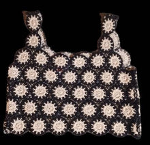 Load image into Gallery viewer, Vintage style Crochet crop top with matching earrings New
