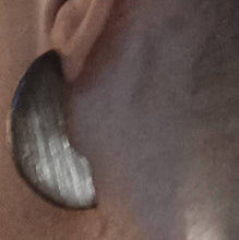 Load image into Gallery viewer, Natural Wood small Sized half Hoop Earrings  2 inch
