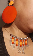 Load image into Gallery viewer, Ball bead Choker Necklace and clip on earrings set  New
