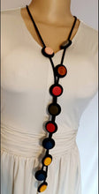 Load image into Gallery viewer, Handmade Abstract Avant Garde Design Statement Necklace and earrings set (pierced ears)
