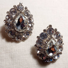 Load image into Gallery viewer, Extra large Rhinestone Stud Cluster Clip On Earrings
