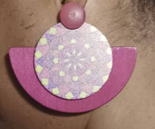 Load image into Gallery viewer, Handmade Extra large Abstract Pop Art Acrylic Statement Earrings (pierced ears)
