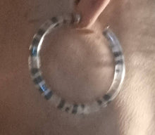 Load image into Gallery viewer, Vintage Acrylic Hoop Earrings (pierced ears)
