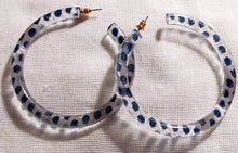 Load image into Gallery viewer, Vintage Acrylic Hoop Earrings (pierced ears)
