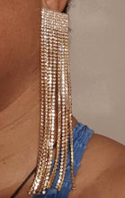 Load image into Gallery viewer, Blingy Rhinestone Dangle Earrings, Extra Large Chandelier Design
