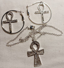 Load image into Gallery viewer, Handmade Ankh Necklace and Earrings Set

