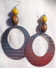 Load image into Gallery viewer, Handmade large boho  Hoop Earrings pierced ears
