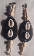 Load image into Gallery viewer, Extra Large Handmade Cowrie Shell  Earrings Clip on
