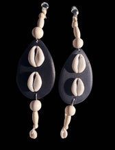 Load image into Gallery viewer, Extra Large Handmade Cowrie Shell  Earrings Clip on
