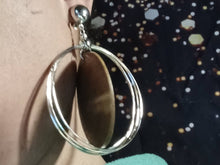 Load image into Gallery viewer, Large Handmade Boho Hoop Clip On Earrings
