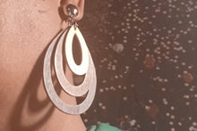 Load image into Gallery viewer, Handmade wood Multi Hoop Clip On Earrings
