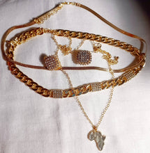 Load image into Gallery viewer, Handmade multi layer necklace Set Clip on earrings
