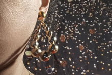 Load image into Gallery viewer, Handmade gold and silver Ball bead  Hoop Clip On Earrings
