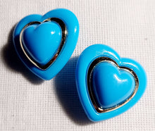 Load image into Gallery viewer, Vintage chunky acrylic Heart Stud Clip On Earrings
