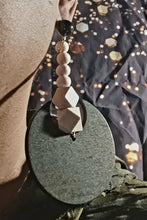 Load image into Gallery viewer, Handmade Natural Wood Geometric Earrings Minimalist (pierced ears) 5 inch

