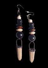 Load image into Gallery viewer, Handmade Natural Rattan basket Earrings pierced ears
