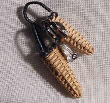 Load image into Gallery viewer, Small mini Natural Rattan basket Clip On stud Earrings
