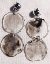 Load image into Gallery viewer, Handmade Abstract smokey Acrylic Hoop Clip On Earrings

