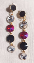 Load image into Gallery viewer, Handmade crystal dangle clip on earrings handmade originals
