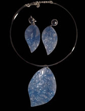 Load image into Gallery viewer, Extra Large Acrylic Leaf Clip On Dangle Earrings and Necklace set
