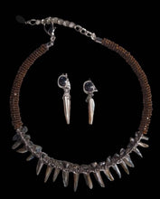 Load image into Gallery viewer, Handmade Abalone Shell Collar Necklace &amp; Clip On Earrings Set
