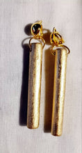 Load image into Gallery viewer, Minimalist Handmade light wooden bar  Dangle Clip on Earrings
