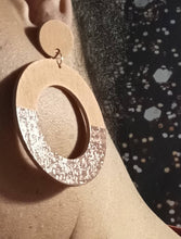Load image into Gallery viewer, Minimalist Wooden Clip on Hoop Earrings
