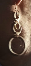 Load image into Gallery viewer, Handmade Natural Wood multi Hoop Clip On Dangle Earrings black
