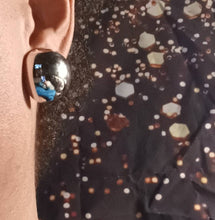 Load image into Gallery viewer, Large Metal Silver Ball Stud Clip On Earrings
