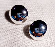 Load image into Gallery viewer, Silver metal Ball Stud Clip On Earrings
