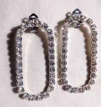 Load image into Gallery viewer, Handmade Rhinestone Circle  Clip On Earrings handmade
