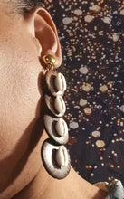 Load image into Gallery viewer, Handmade Wood and Cowrie Shell Clip On Earrings #5210

