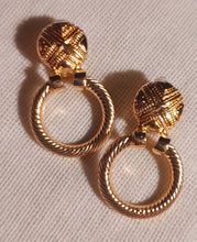 Load image into Gallery viewer, Small  Metal  doorknocker Hoop Clip On Earrings gold

