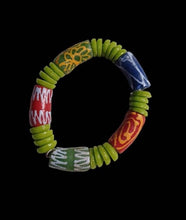 Load image into Gallery viewer, Vintage Mens Chunky African Clay Handpainted Bracelet
