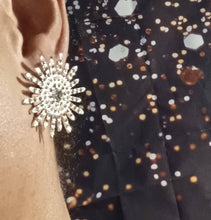 Load image into Gallery viewer, Starburst Rhinestone Stud Earrings for Pierced Ears
