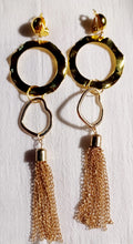 Load image into Gallery viewer, Handmade Metal Chain Dangle Clip On Earrings
