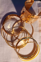 Load image into Gallery viewer, Chunky Gold metal Bangle Set of 10
