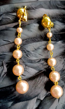 Load image into Gallery viewer, Large Handmade Faux Pearl  Clip On Earrings
