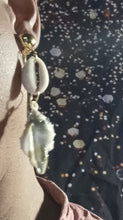 Load image into Gallery viewer, Handmade acrylic and cowrie Shell Clip On Earrings Beach Boho
