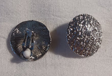 Load image into Gallery viewer, Abstract Silver metal  Stud Clip On Earrings
