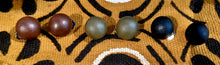 Load image into Gallery viewer, Handmade handpainted  Wooden Ball Clip On Earrings Set of 3
