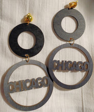 Load image into Gallery viewer, Handmade large  Natural Boho Wooden Chicago Hoop Clip On Earrings 6 inch
