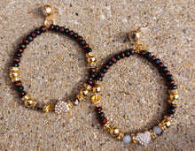 Load image into Gallery viewer, Handmade Boho Hoop Earrings pierced
