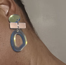 Load image into Gallery viewer, Abstract minimalist Ice Acrylic  Earrings Clip on Style
