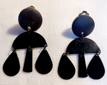 Load image into Gallery viewer, Geometric modern Pop Art Clip On Earrings handmade
