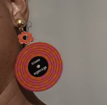 Load image into Gallery viewer, Unique LP record  Acrylic Pop Art Clip On Earrings
