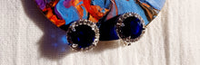 Load image into Gallery viewer, Small Crystal Stud Clip On Earrings blue
