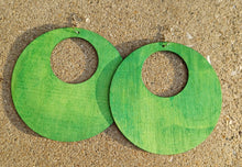 Load image into Gallery viewer, Extra Large Giant Wooden Hoop Earrings

